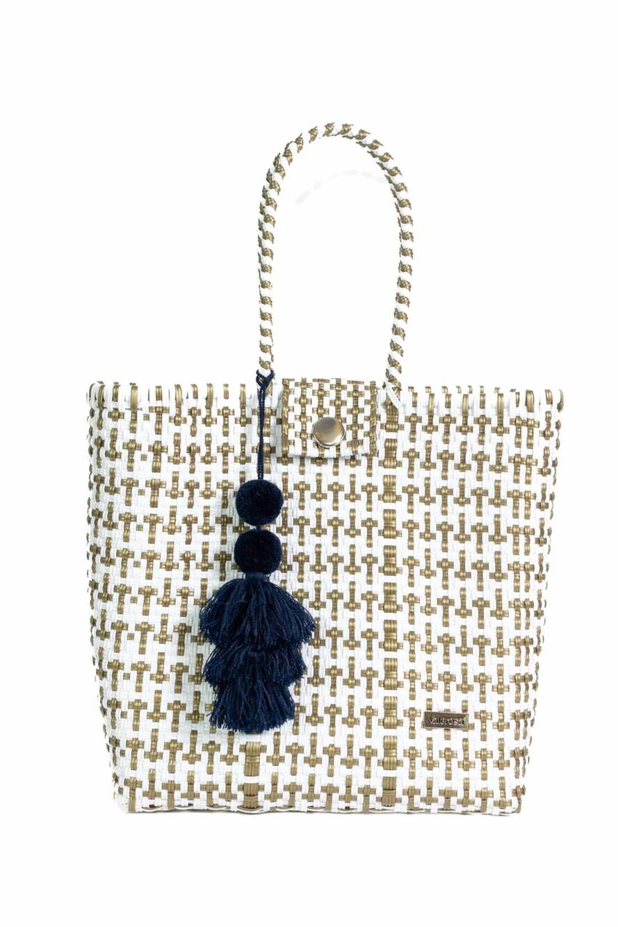 NEW VALEROSA women's golden hour hombro tote bag in white